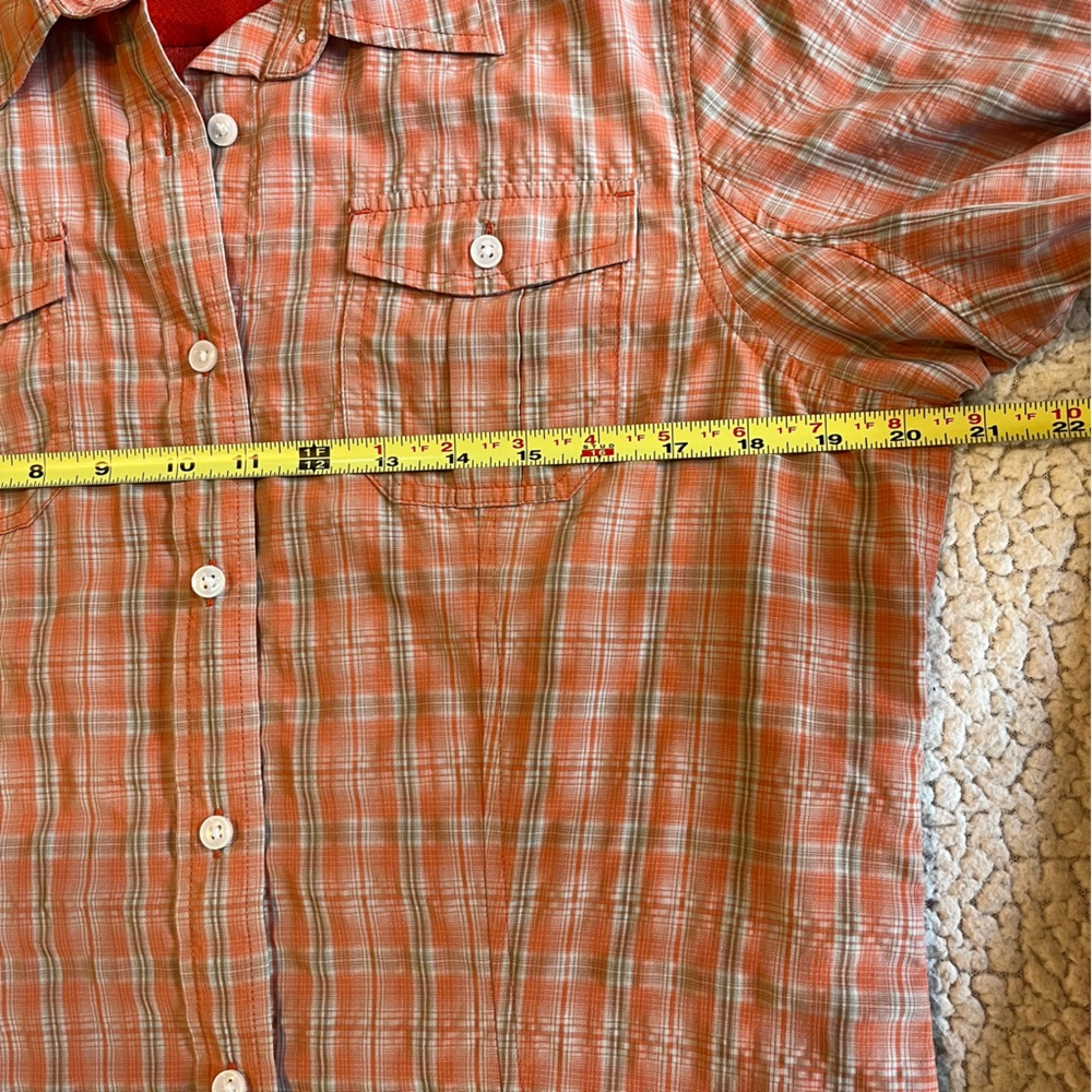 Duluth Trading Sidewinder Plaid Button-Up Shirt – Orange – Women’s Medium - Picture 7 of 9